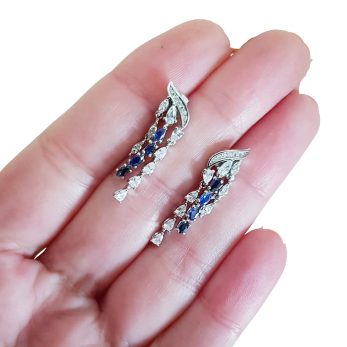 Cercei argint safir [3]