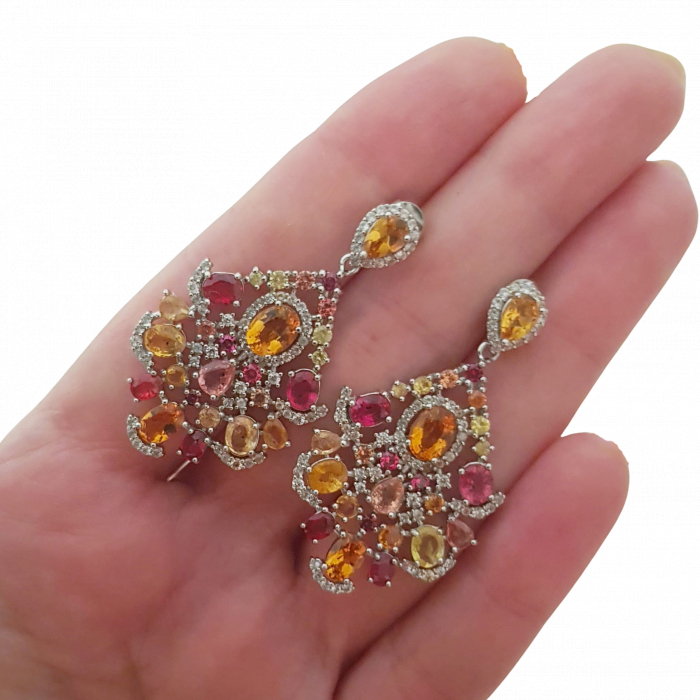 Cercei argint safir [2]