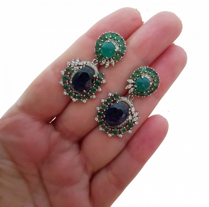 Cercei argint safir [3]