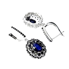 Cercei argint safir [2]