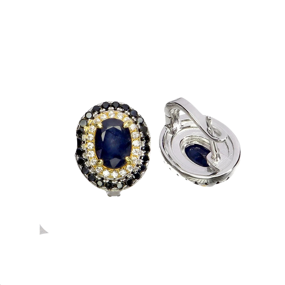 Cercei argint safir [2]