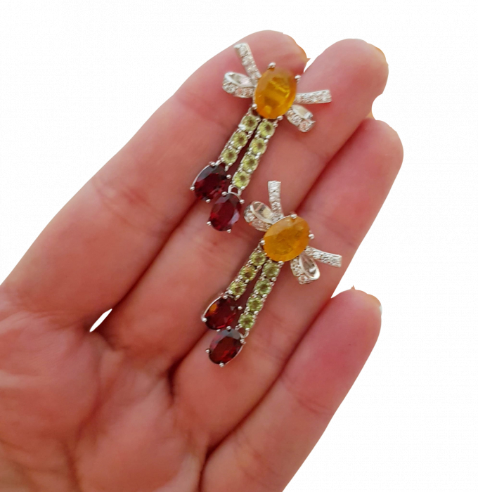 Cercei argint safir [2]