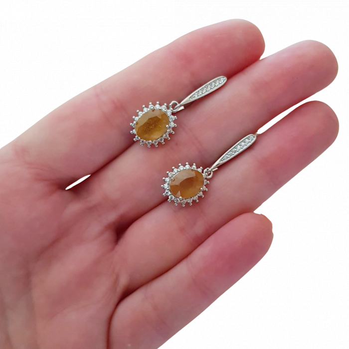 Cercei argint safir [3]
