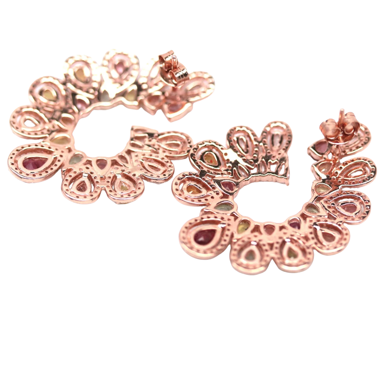 Cercei argint safir multicolor [2]