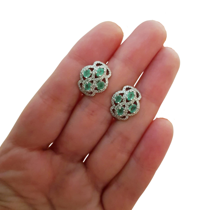 Cercei argint smarald [4]