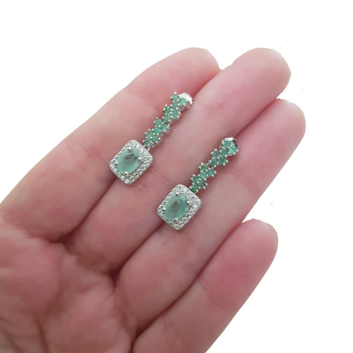 Cercei argint smarald [3]