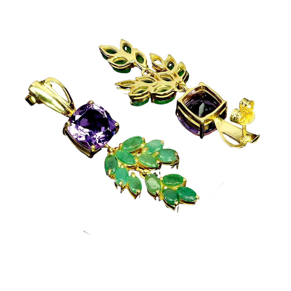 Cercei argint smarald [2]