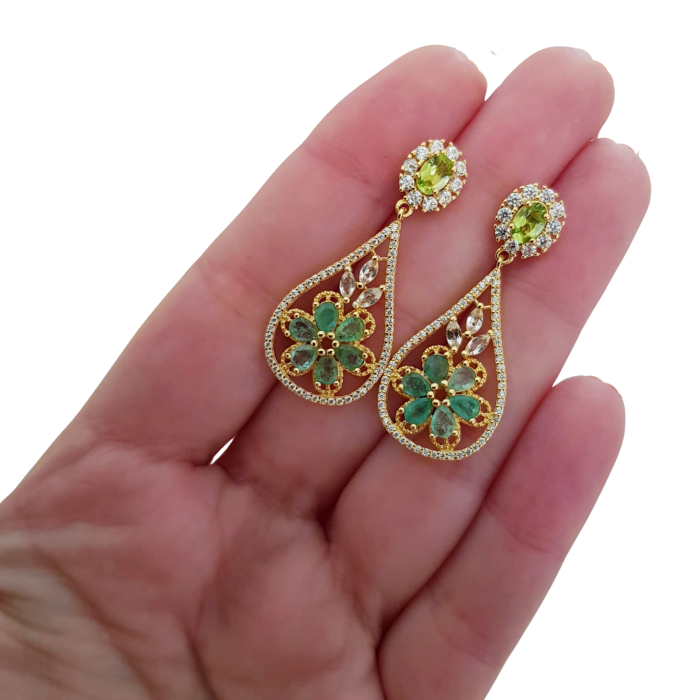 Cercei argint smarald [4]