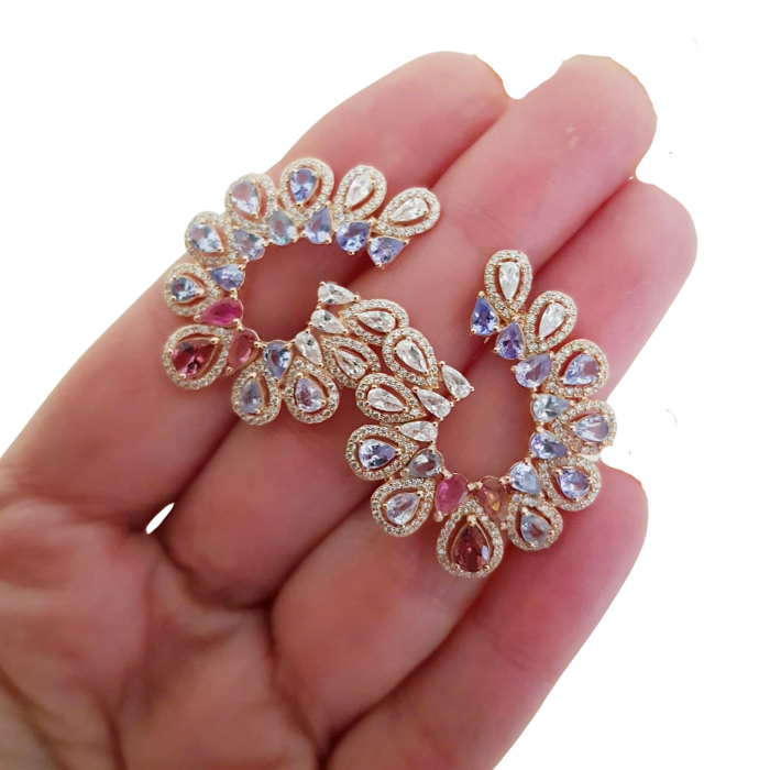 Cercei argint tanzanit [4]