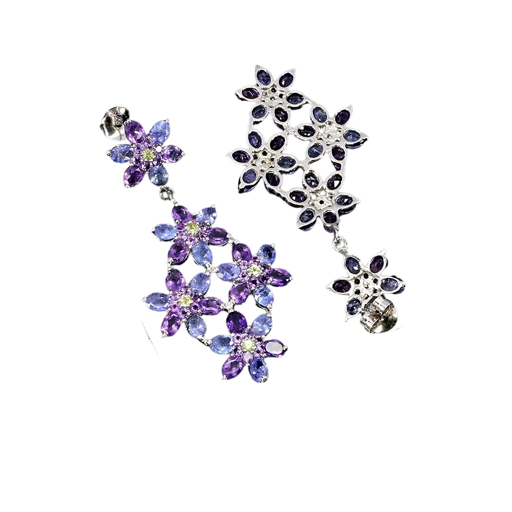 Cercei argint tanzanit [2]