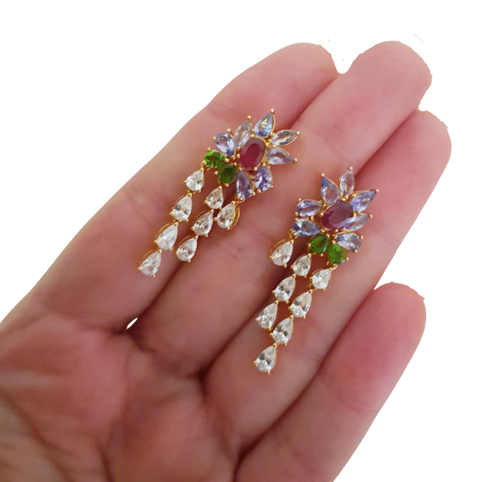 Cercei argint tanzanit [3]