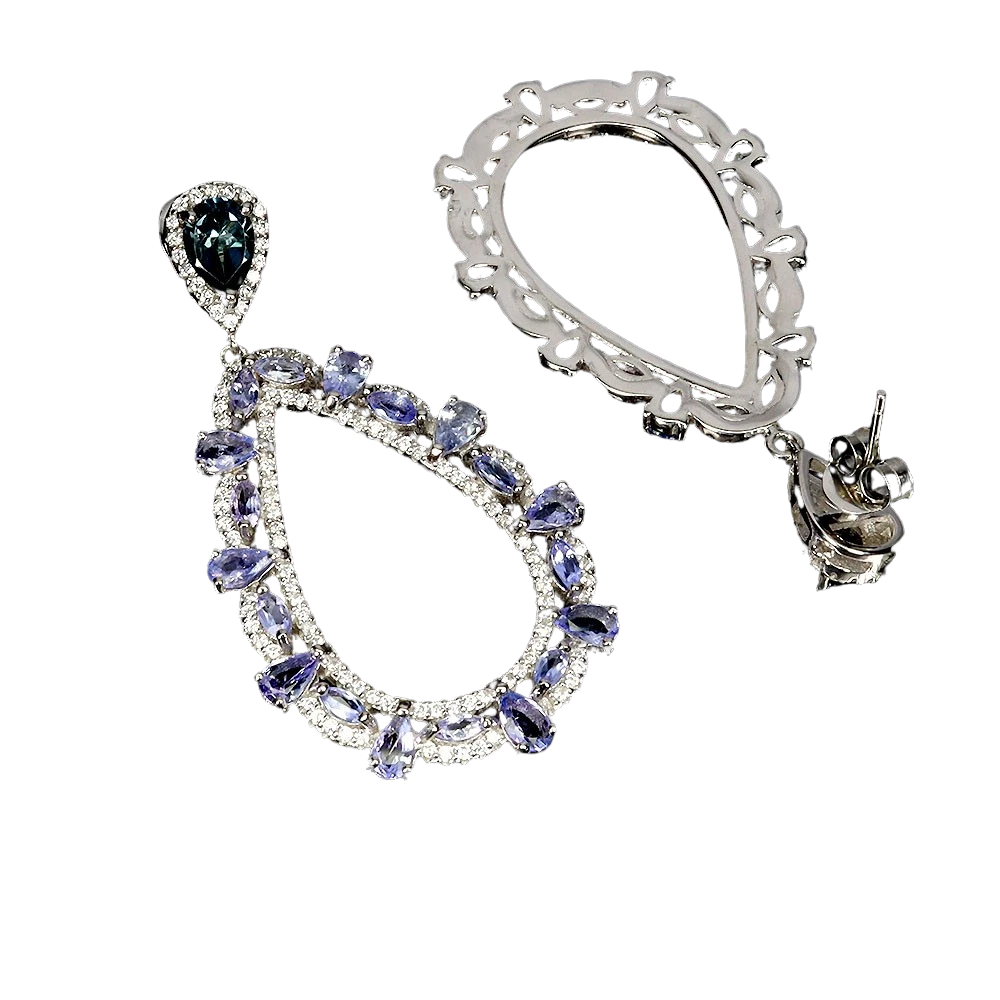 Cercei argint tanzanit [2]