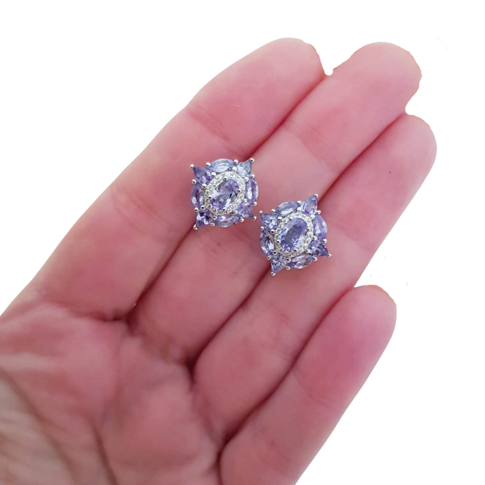 Cercei argint tanzanit [3]