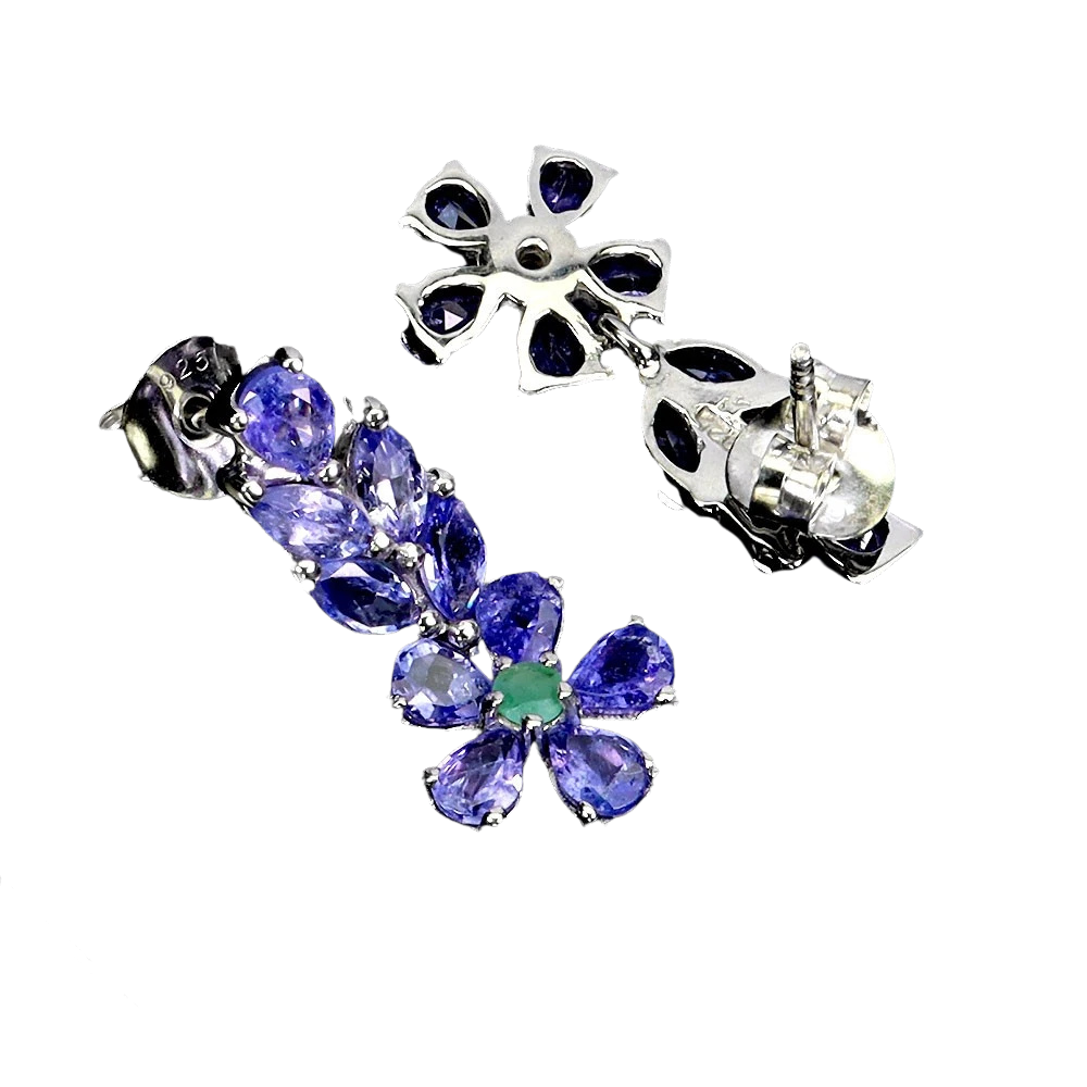 Cercei argint tanzanit [2]