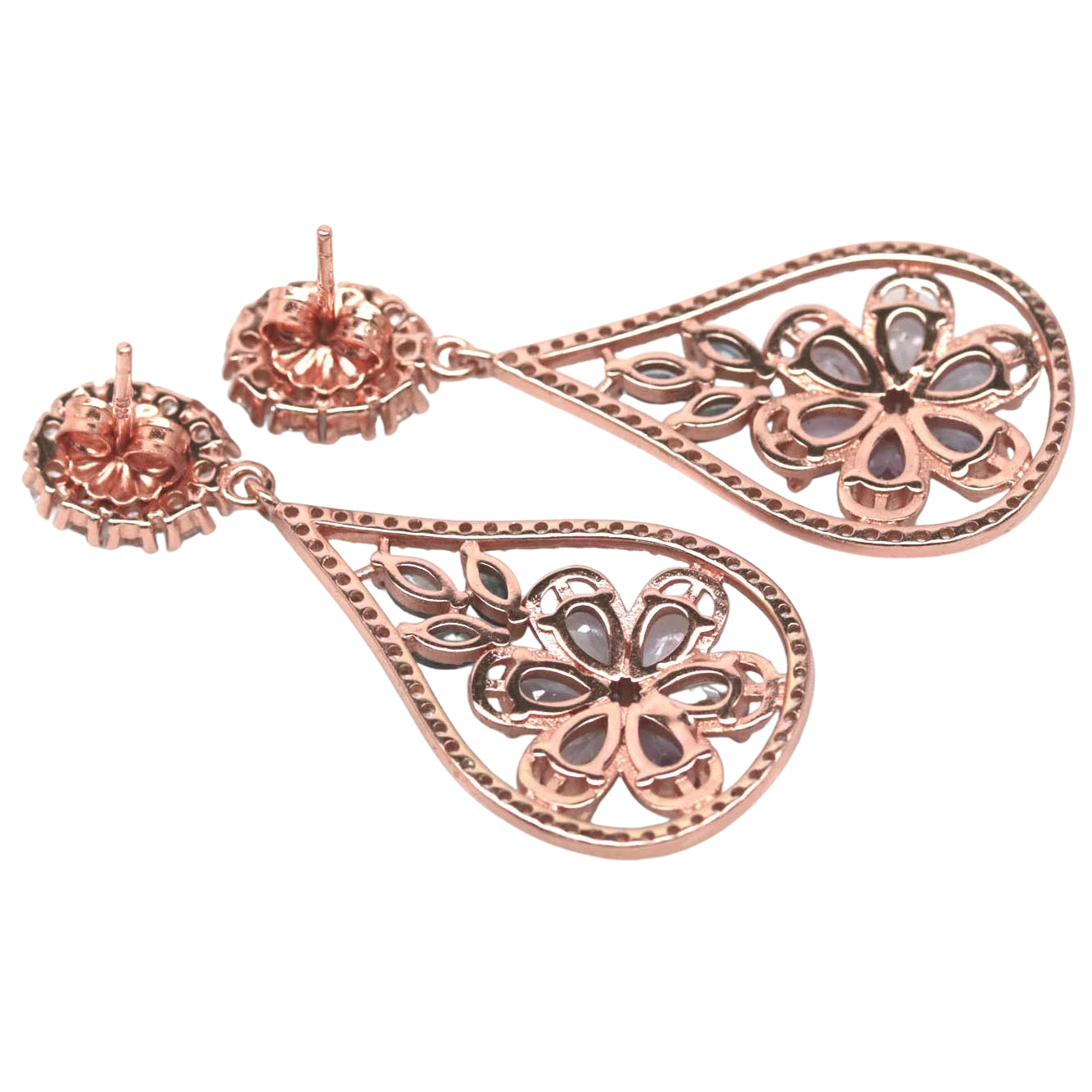 Cercei argint tanzanit [2]