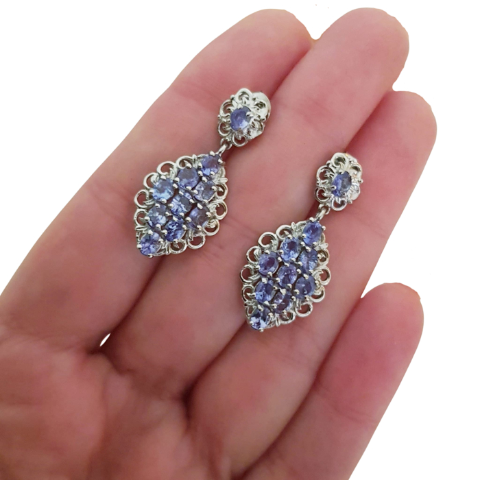 Cercei argint tanzanit [3]