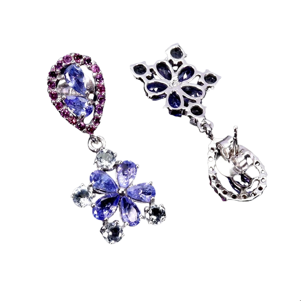 Cercei argint tanzanit [2]