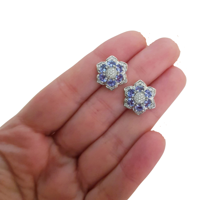 Cercei argint tanzanit [3]