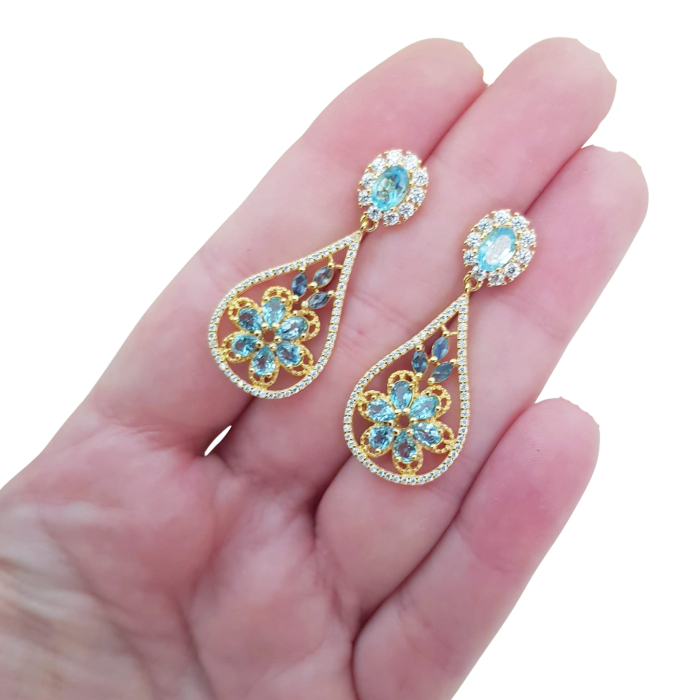 Cercei argint topaz [2]