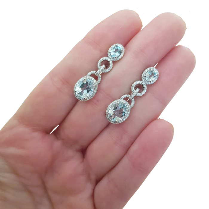 Cercei argint topaz [3]