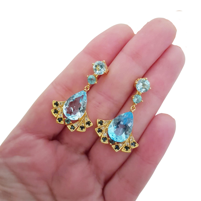 Cercei argint topaz [3]