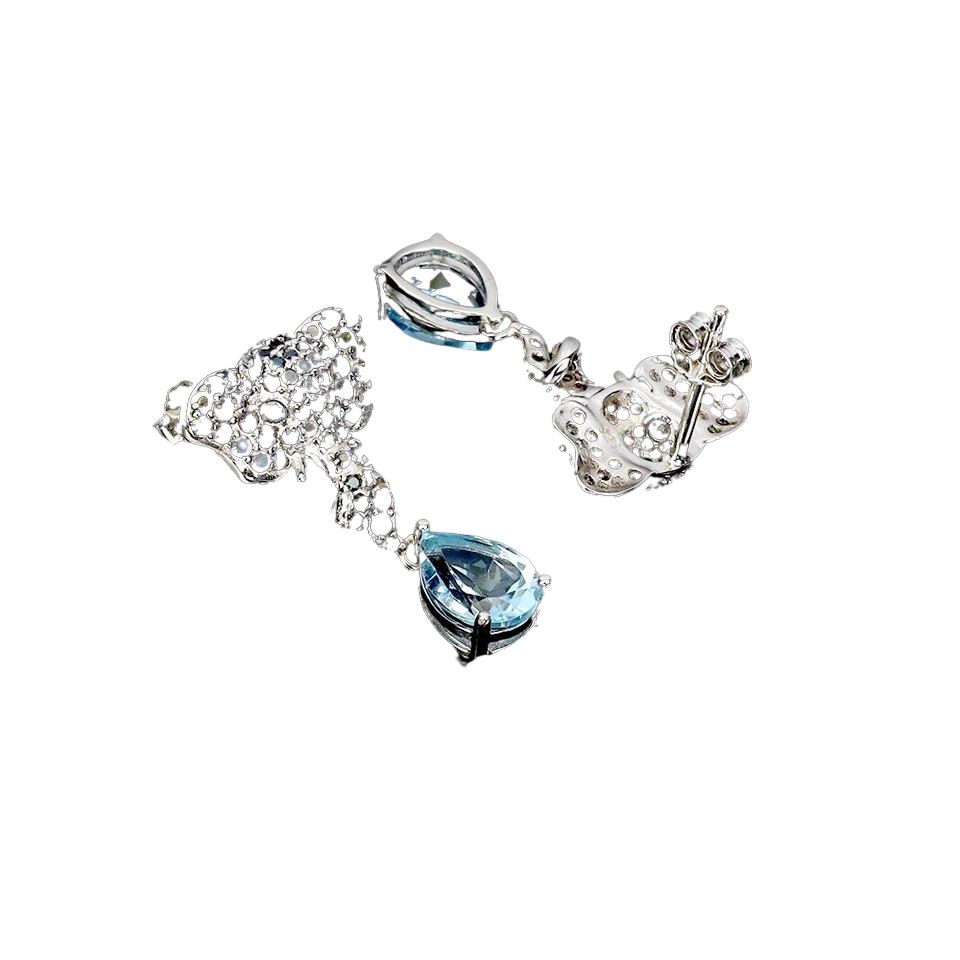 Cercei argint topaz [2]