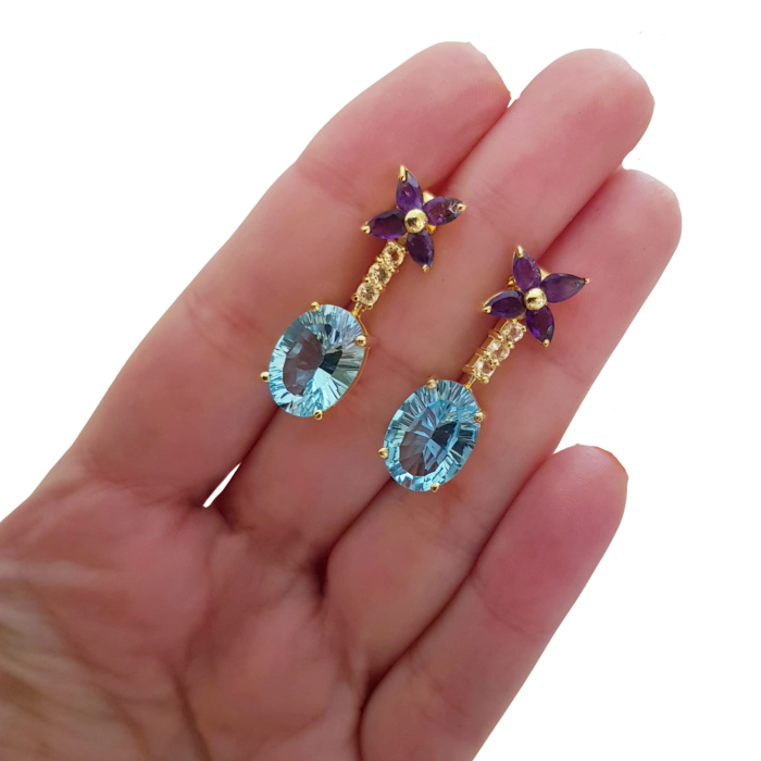 Cercei argint topaz [3]
