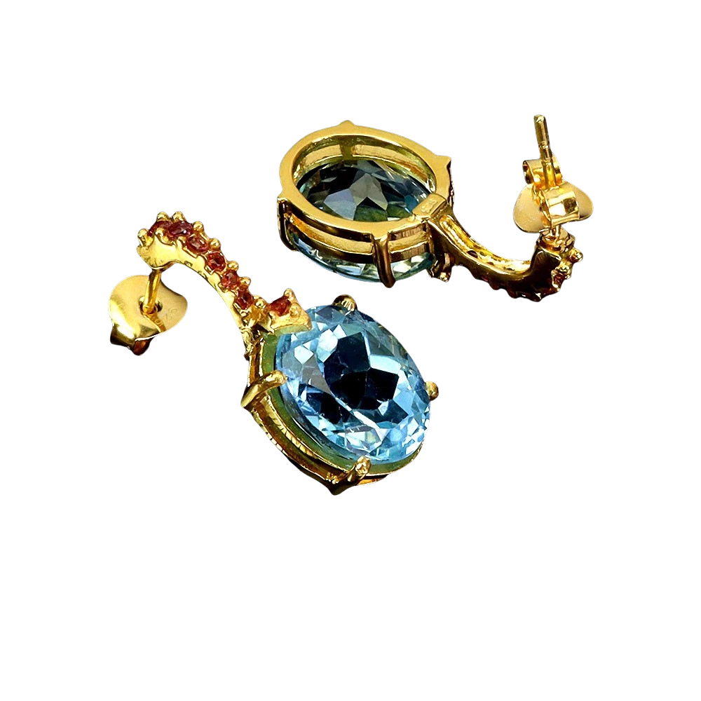 Cercei argint topaz [2]