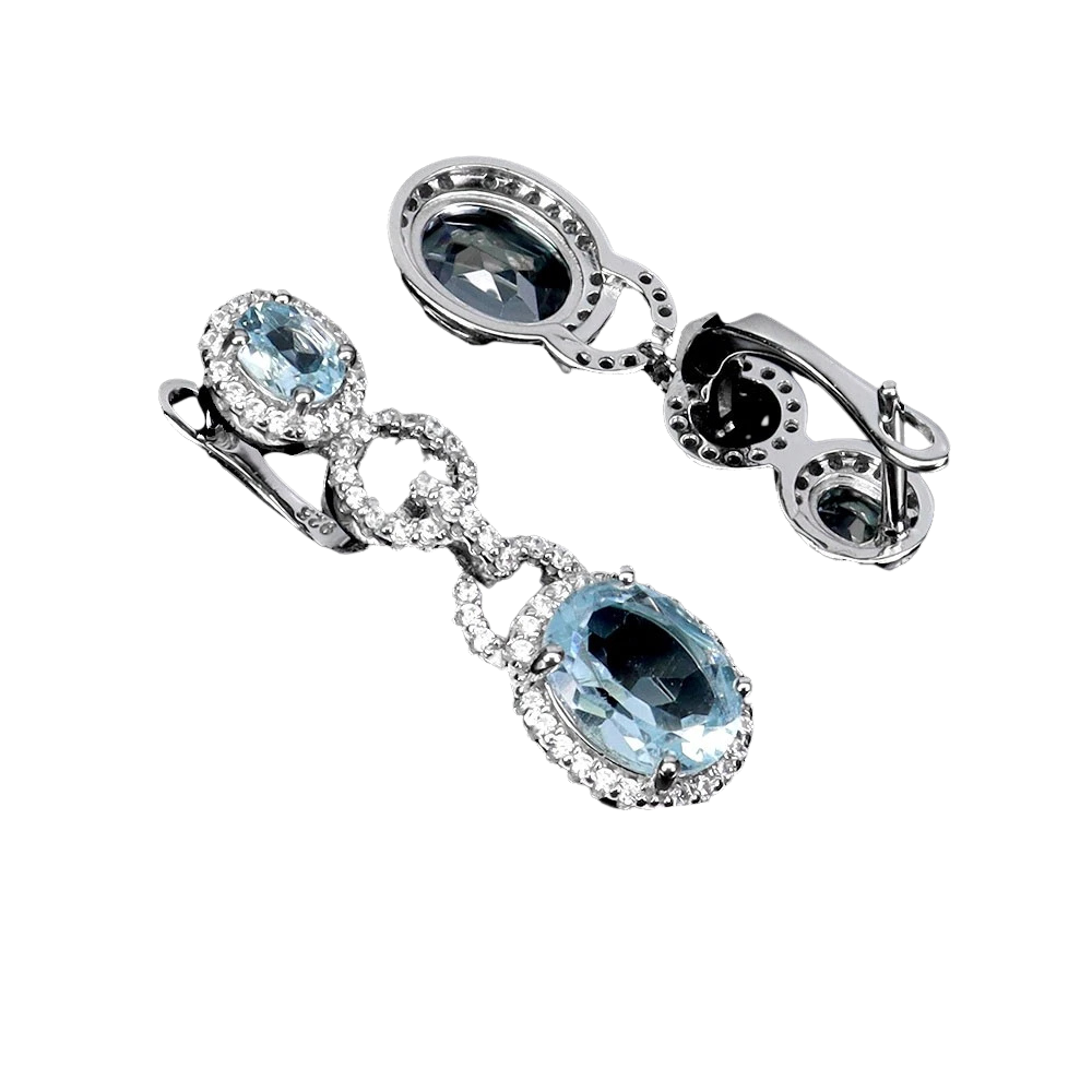 Cercei argint topaz [2]