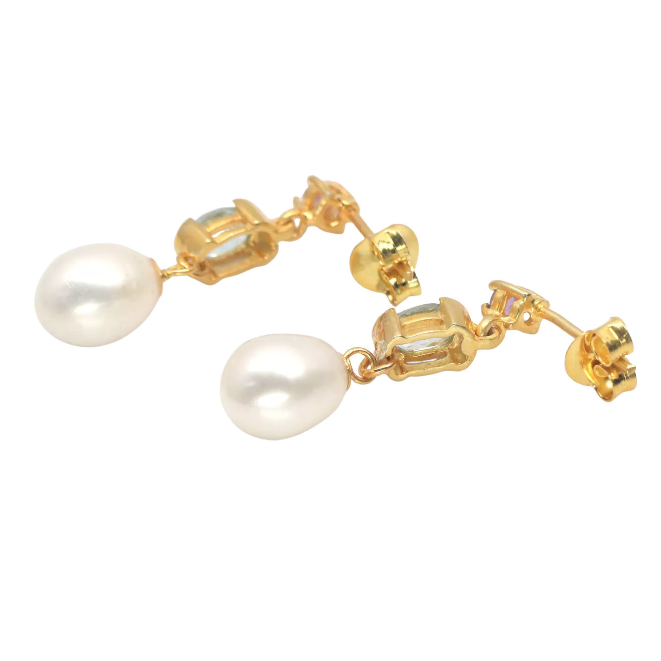 Cercei argint topaz perle [3]
