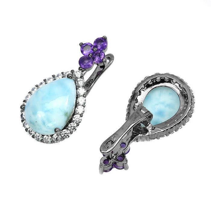 Cercei argint larimar dominican [2]