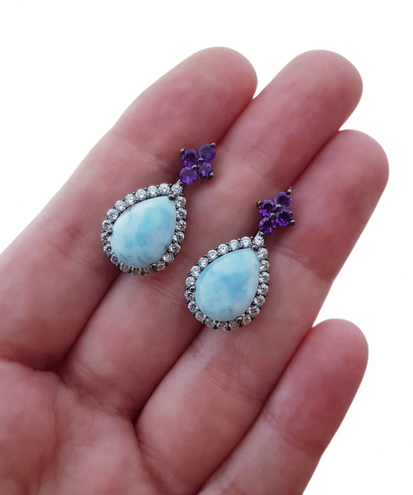 Cercei argint larimar dominican [3]