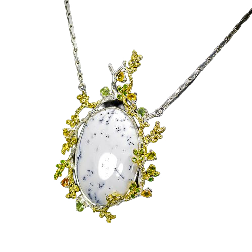 Pandant argint opal dendritic [2]