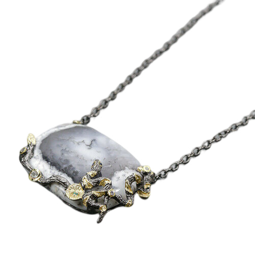 Colier argint opal dendritic [2]