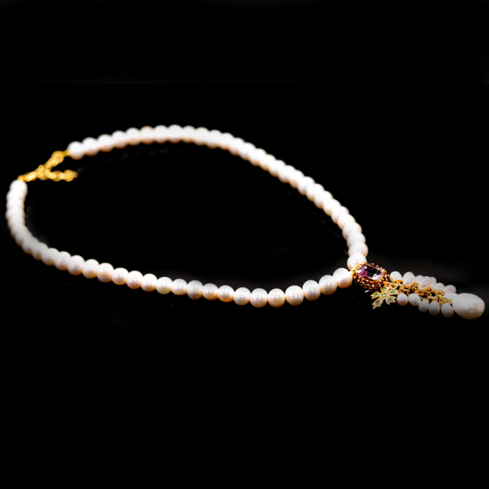 Colier argint perle ametist C1827 [2]