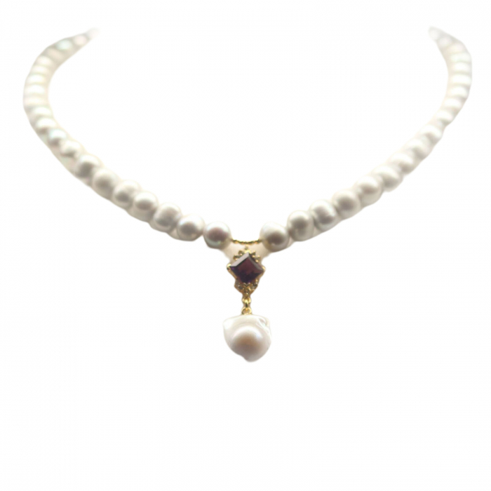 Colier argint perle naturale [1]
