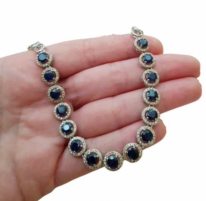 Colier argint safir [4]