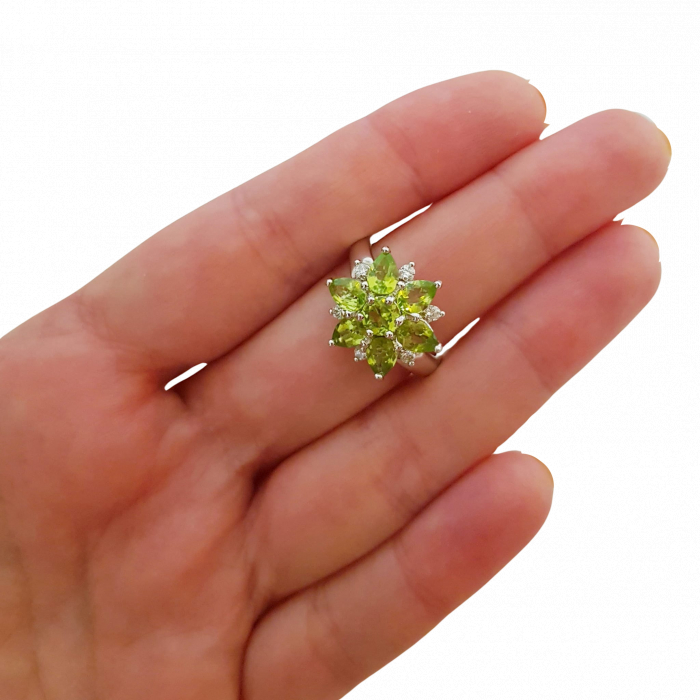Inel argint peridot [4]