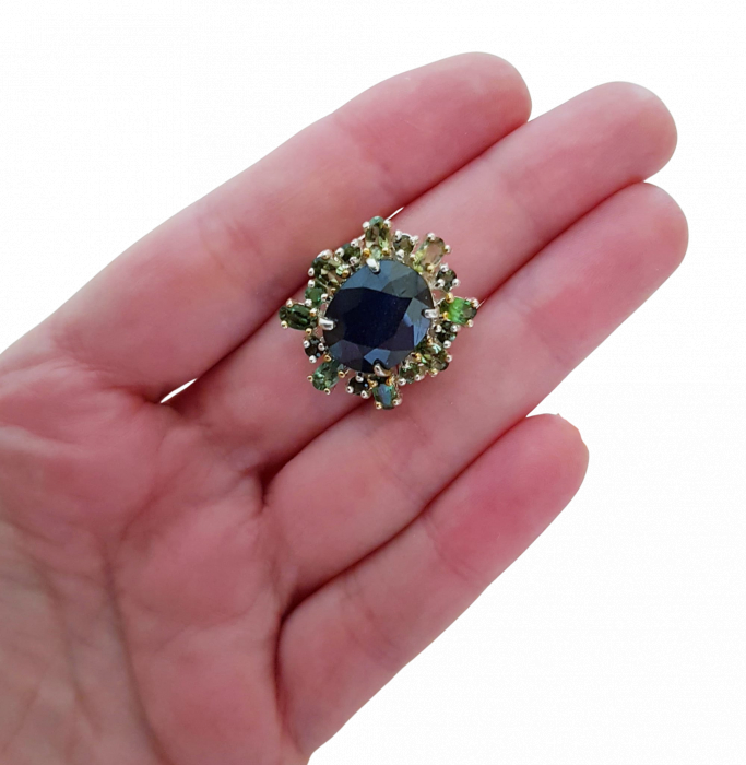 Inel argint safir [3]
