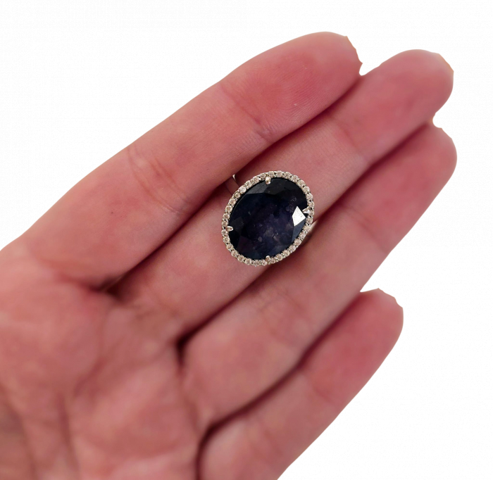 Inel argint safir [3]