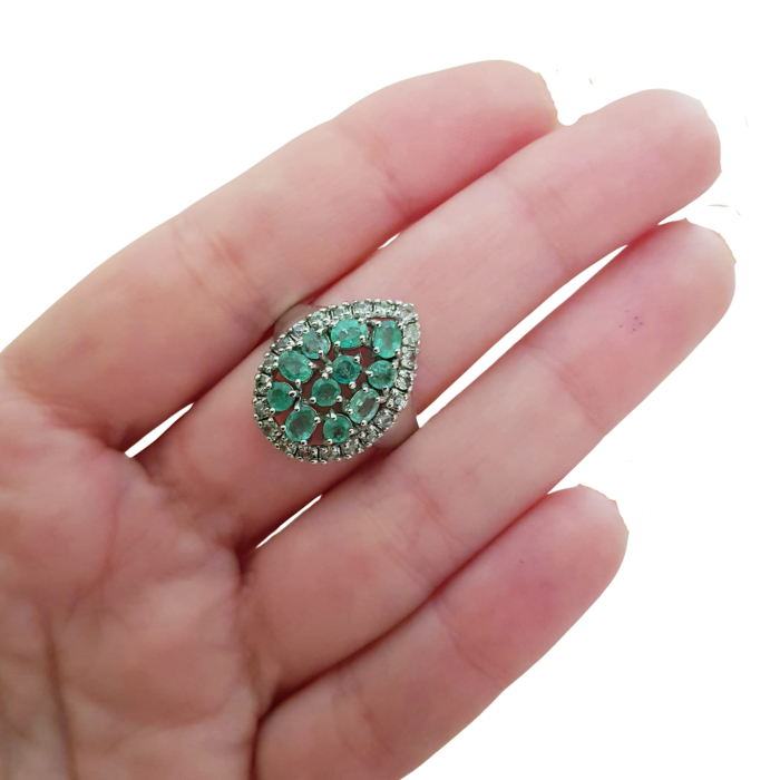 Inel argint smarald [5]