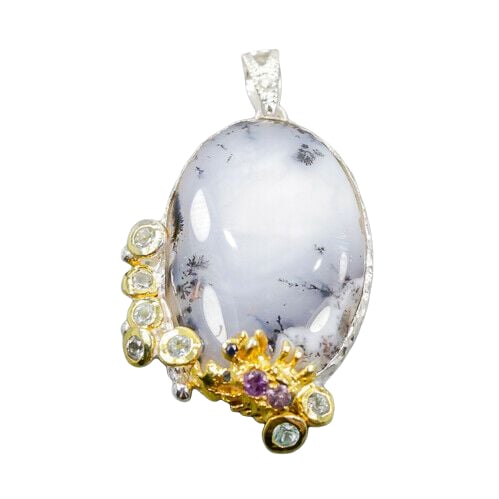 Pandantiv argint opal dendritic [1]