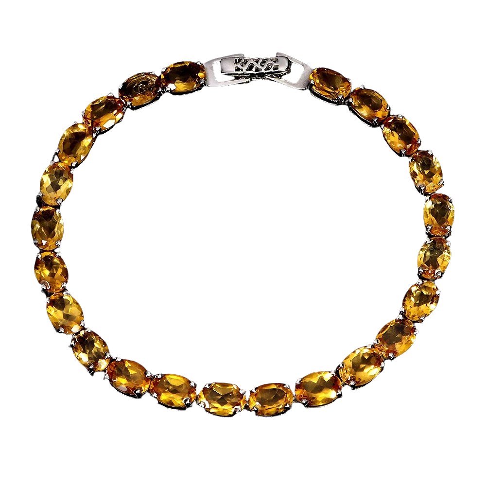 Brățări cu Pietre Semipretioase si Pietre Pretioase din Argint - Bratara argint citrin