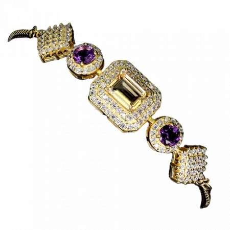 Brățări cu Pietre Semipretioase si Pietre Pretioase din Argint - Bratara argint citrin