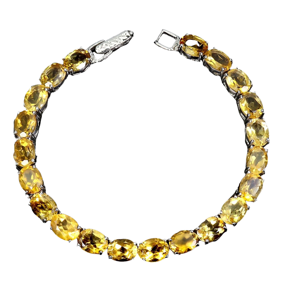 Bijuterii cu Pietre Semiprețioase si Pretioase din Argint - Bratara argint citrin