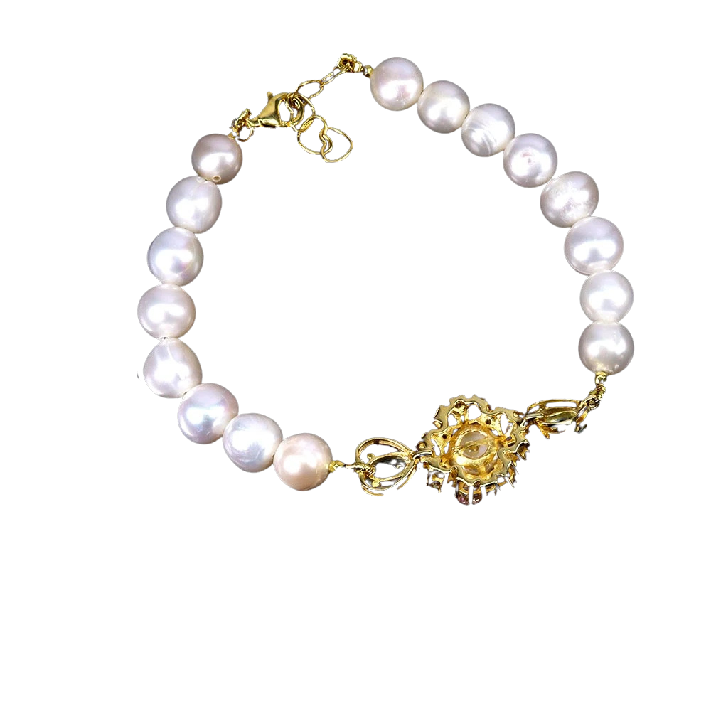 Bratara argint perle turmalina [2]