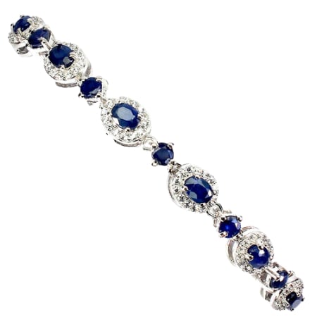 Brățări cu Pietre Semipretioase si Pietre Pretioase din Argint - Bratara argint safir