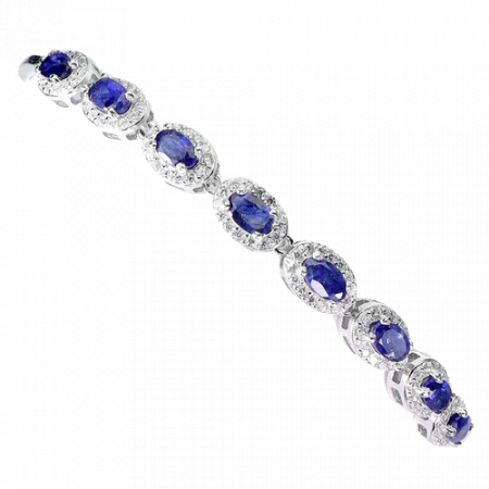 Bijuterii cu Pietre Semiprețioase si Pretioase din Argint - Bratara argint safir