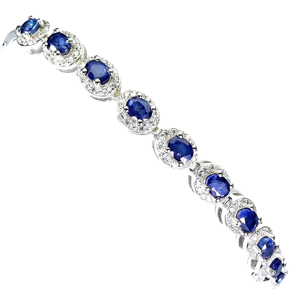 Brățări cu Pietre Semipretioase si Pietre Pretioase din Argint - Bratara argint safir