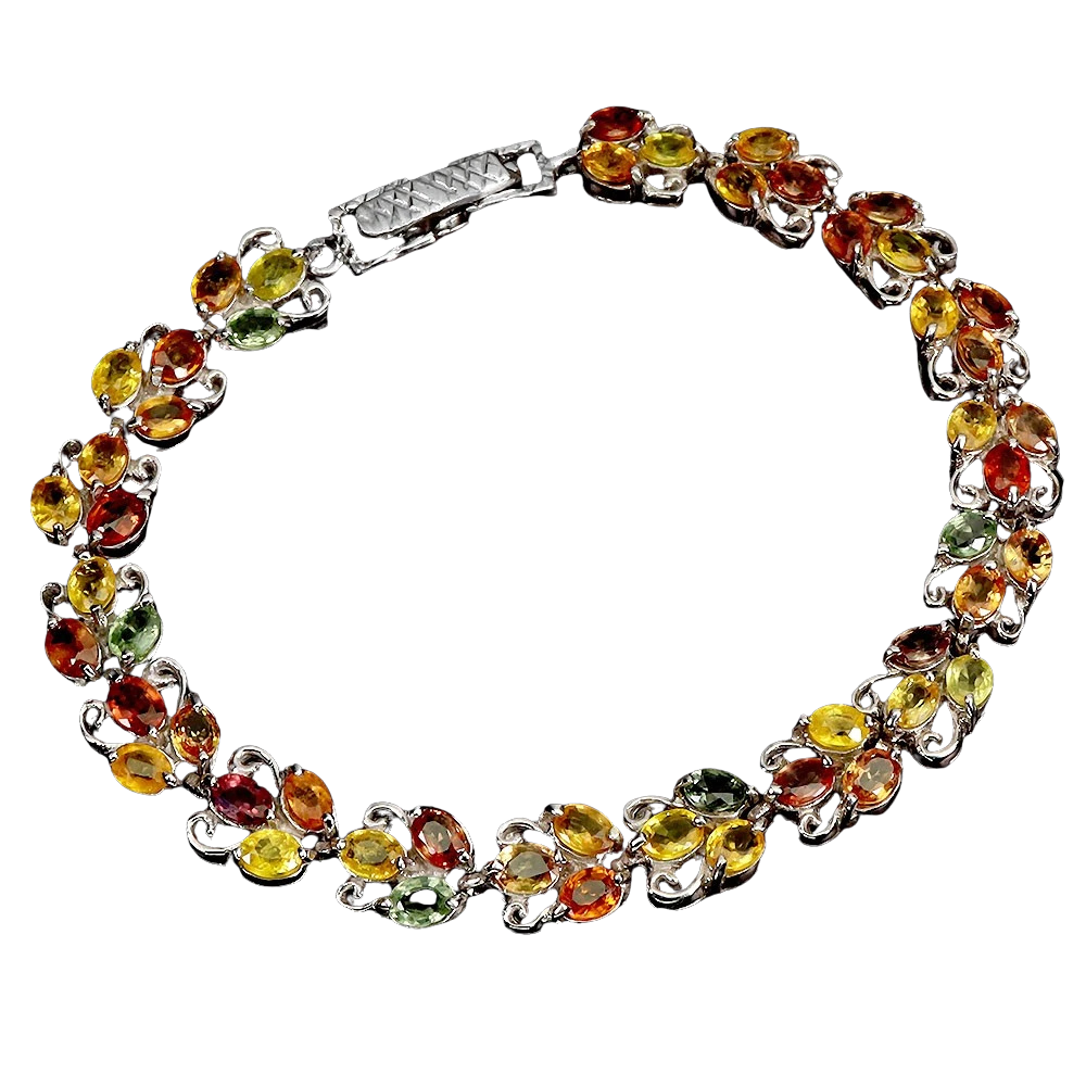 Bijuterii - Bratara argint safir multicolor